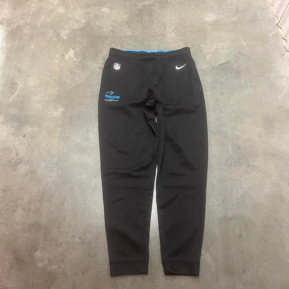 Carolina panthers men's black player issued on field Nike jogger sweatpants L - Picture 1 of 7